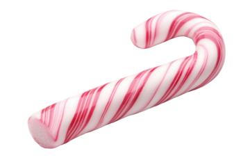 Candy Cane Delight: A vibrant candy cane, with its iconic red and white stripes, stands out. A sweet treat ready for enjoyment.