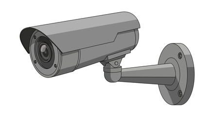 Surveillance Camera Mounted on a Wall for Security and Monitoring Purposes