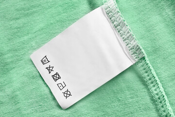 Care instructions label