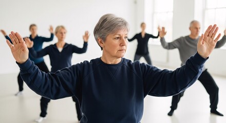 Harmony in Motion Senior Wellness Program Tai Chi for Balanced Living Embrace Active Aging Gentle Exercise Mindfulness for Well being Holistic Health Senior Fitness and Friendship