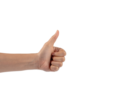 Portrait of hands and fingers in various ways on transparent background - Powered by Adobe