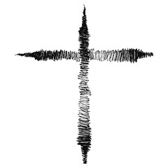 Vector image of a Christian cross silhouette in various styles. Concept of Orthodoxy and faith. Element for your design.