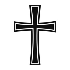 Vector image of a Christian cross silhouette in various styles. Concept of Orthodoxy and faith. Element for your design.