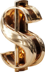 Dollar isolated on transparent background