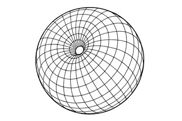 Mathematical from vector built mesh intersecting illustration circular design harmony lines