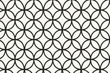 Fototapeta premium Rhythm modular circle hexagonal forming throughout precise circles field symmetry vector illustration