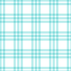 Teal gingham plaid pattern background. Minimalist teal checkered pattern. Seamless tartan texture with soft lines for fabric, wallpaper, or modern digital design.