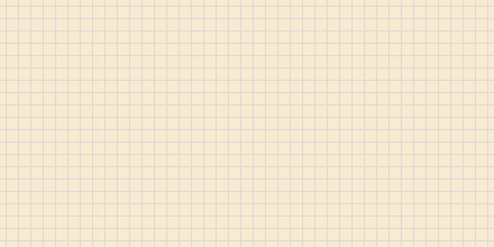 Old beige grid checkered paper sheet seamless pattern. Vintage abstract background with editable lines. Modern retro vector illustration for grunge mixed media design