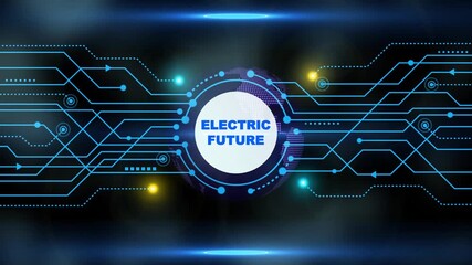 Futuristic electric future global network connection data flow digital technology abstract background with glowing lines and planet earth visualization representing innovation - Powered by Adobe