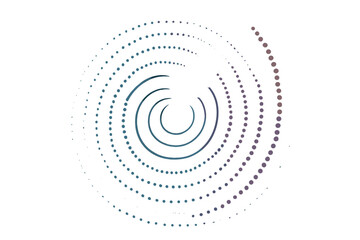 Dotted vector motion design illustration circular dotpulse geometry gradients luminous through layered