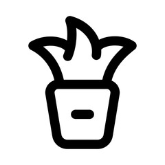 Plant Pot icon showing growth, nature care, and indoor decoration concept