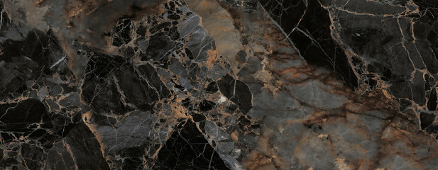 Luxury black marble stone texture with a lot of beige details used for so many purposes such ceramic wall and floor tiles and 3d PBR materials.