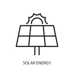 Solar energy thin line icons. Original vector illustration.