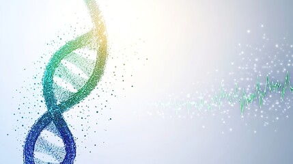 Precision medicine and personalized healthcare technology: Doctor analyzing DNA genetic data for customized cancer treatment. Future medical science, AI and genomics integration through advanced biote