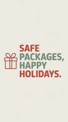 Fototapeta premium Promoting safety for smooth holiday celebrations with joyful messages and colorful designs. National Package Protection Day