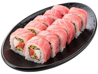 fresh pink maki sushi set