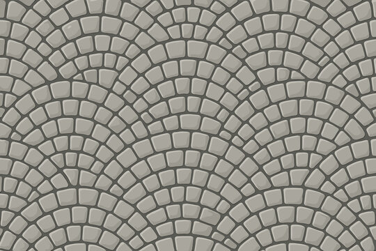 Pattern arrangement vector shadows concentric relief cobblestone illustration design gentle arcs forming