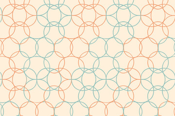 Fototapeta premium Spacing illustration thin geometric interwoven ring pattern rings vector outlines arranged refined