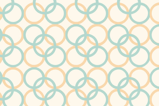 Vector elegant overlaps suggesting illustration circular grid nodes looping soft connectivity forming