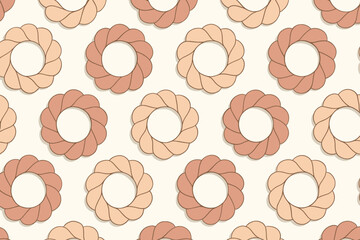 Grid modern rings pattern lines giving finish repeating geometric symmetry illustration vector