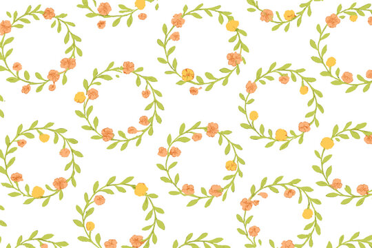 Floral illustration blooming pattern loop radiating charm repetition vector organic continuous artistic