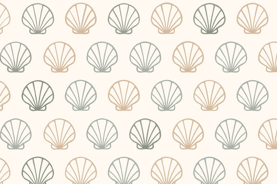 Pattern patterns vector simple curved minimalist suggesting elegant natural shell beach line