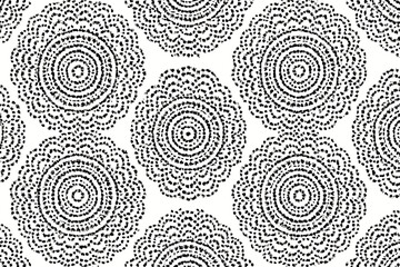 Fototapeta premium Rhythmic texture vector rings lace concentric design seamless ornamental refined illustration