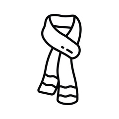 Warm winter scarf in festive Christmas, ready to use premium vector