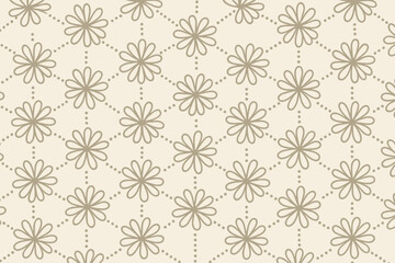 Fototapeta premium Floral vector dotted composed botanical flower mesh creating elegant linked illustration lines