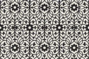 Motifs pattern illustration symmetrical floral repetition lace vector stems creating circular
