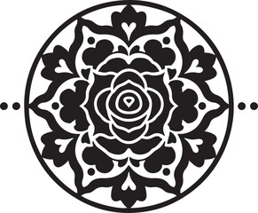 🌸 Decorative Mandala Flower Silhouettes SVG Bundle | Boho Floral Vector Set