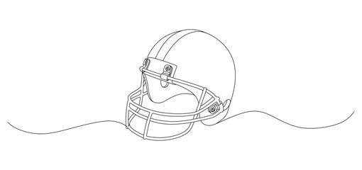 vector line design, american football helmet