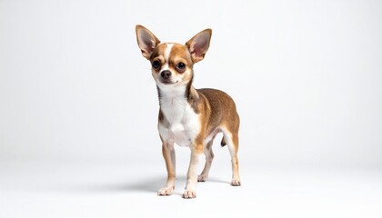 Charming Chihuahua Posing Against a Clean White Background