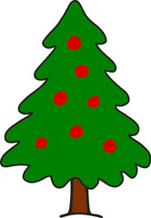 christmas tree vector illustration