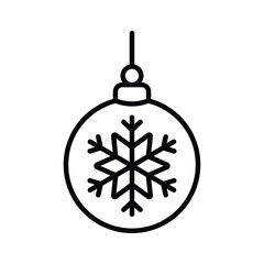 A well designed line style icon of decorative bauble