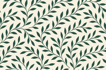 Surface decorative vector gentle seamless across arcs elegant trail pattern leafy illustration