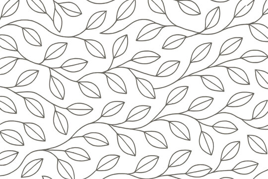 Wavy minimalist pattern illustration motion leafy vector flow natural paths composed elegance
