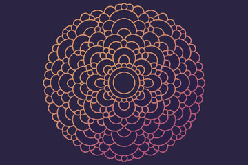 Vector circles flow ornamental concentric connected lighting illumination circlelace illustration network gradient