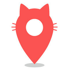 マップピン　猫　イラスト素材