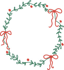 Obraz premium Christmas hand drawing frame