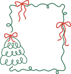 Christmas hand drawing frame