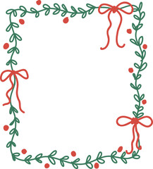 Christmas hand drawing frame