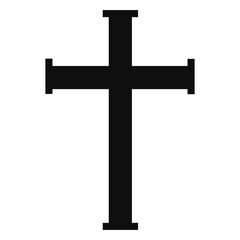 Vector image of a Christian cross silhouette in various styles. Concept of Orthodoxy and faith. Element for your design.