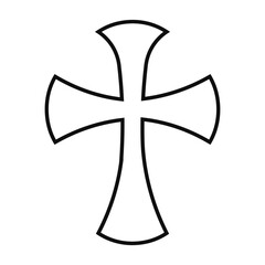 Vector image of a Christian cross silhouette in various styles. Concept of Orthodoxy and faith. Element for your design.