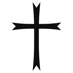 Vector image of a Christian cross silhouette in various styles. Concept of Orthodoxy and faith. Element for your design.