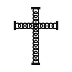 Vector image of a Christian cross silhouette in various styles. Concept of Orthodoxy and faith. Element for your design.