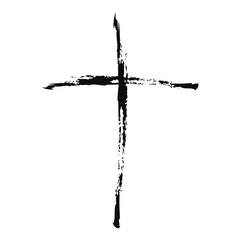 Vector image of a Christian cross silhouette in various styles. Concept of Orthodoxy and faith. Element for your design.
