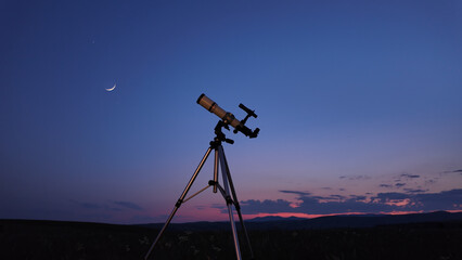 Astronomical telescope for observing stars, planets, Moon and other celestial objects.