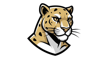 Detailed illustration of a focused jaguar head with striking eyes.