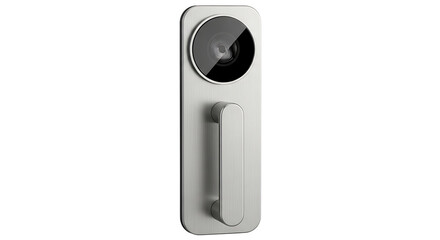 Contemporary smart home security solution featuring a stylish door lock with embedded camera and handle, designed for enhanced access control and modern residential safety